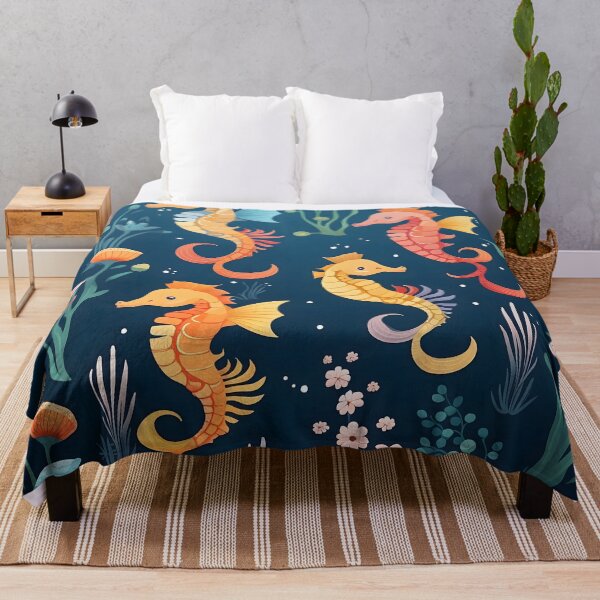 Item preview, Adorable Seahorse Ocean Pattern Graphic Design designed and sold by imaginariumlab.