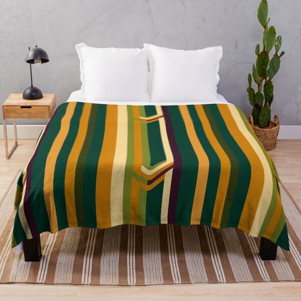 Item preview, Green Orange Retro Geometric Vertical Stripes designed and sold by Sturdust.
