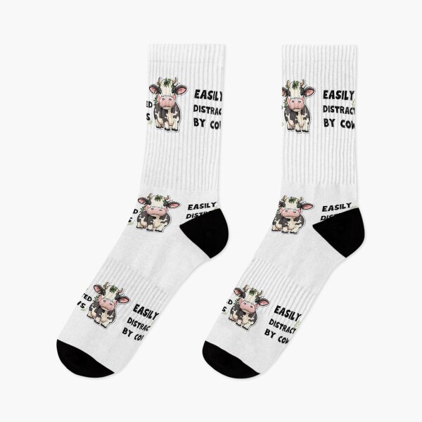 Item preview, Easily distracted by cows - Funny Cow Lover designed and sold by tinytwist.