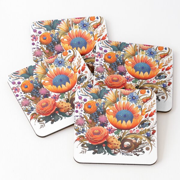 Item preview, Wild Flowers Botanical Flower Nature Colorfull Folk designed and sold by ArtFromBeyond.