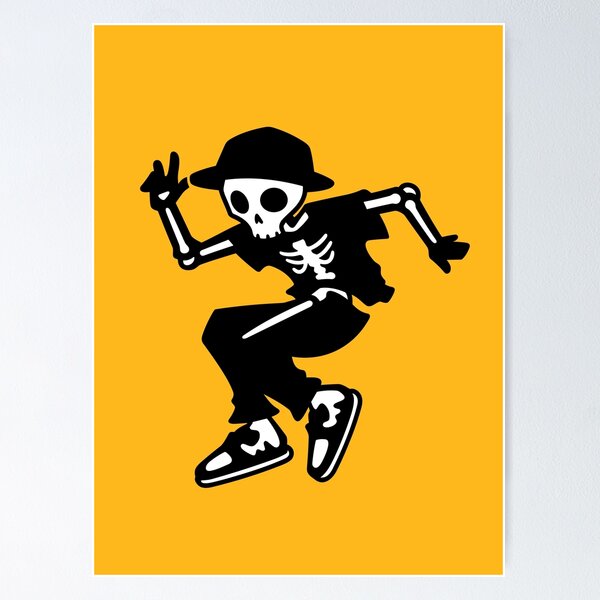 Item preview, Dance With Death, esqueleto de baile divertido de hip hop designed and sold by DioSo.