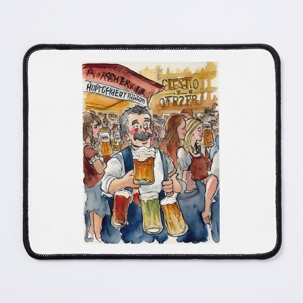Item preview, Waiter in oktoberfest drawing, oktoberfest, beer designed and sold by TirrellColister.