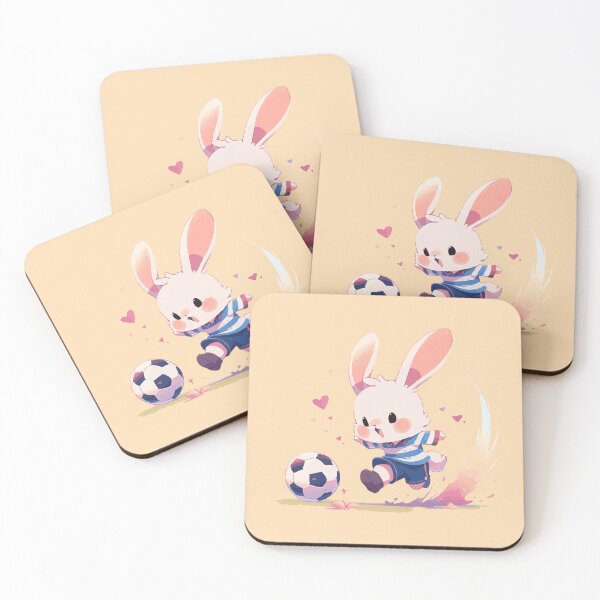 Item preview, Energetic rabbit loving football designed and sold by etherElric.