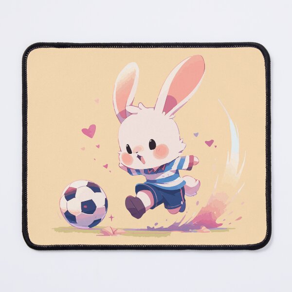 Item preview, Energetic rabbit loving football designed and sold by etherElric.