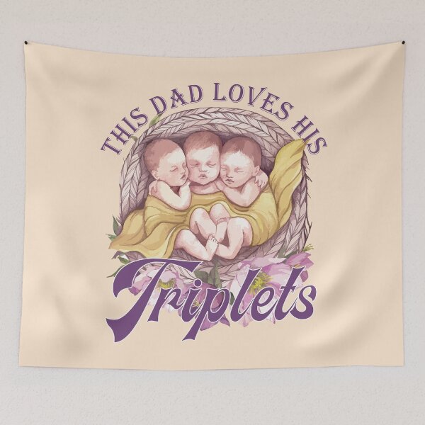 Item preview, This Dad Loves His Triplets designed and sold by OfficeFortune.