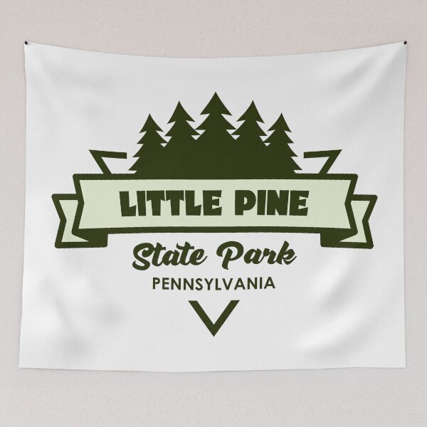 Item preview, Little Pine State Park Pennsylvania Trees And Ribbon designed and sold by bivenart.