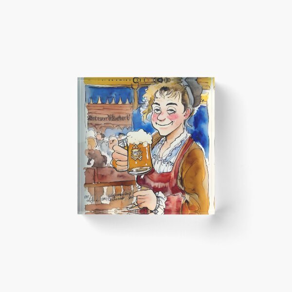 Artikelvorschau, Mädchen mit einem Glas Craft-Bier, Mädchen mit Bierglas, Oktoberfest, Bier entworfen und verkauft von TirrellColister.