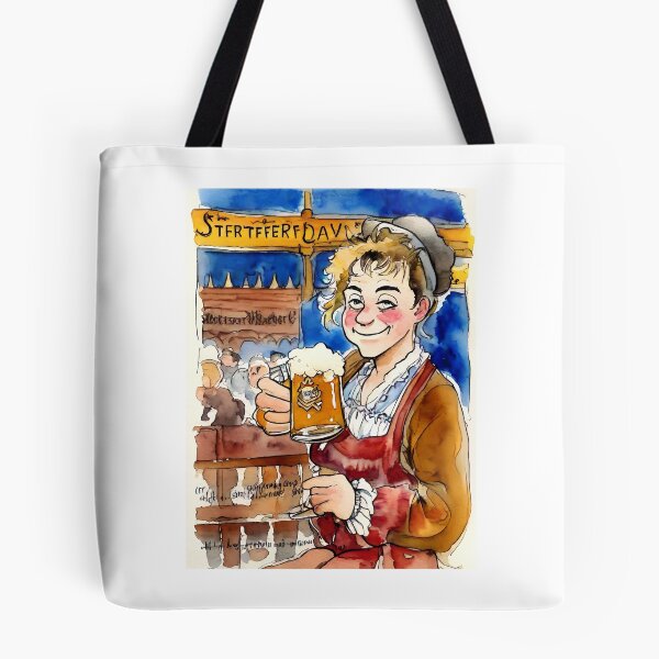 Artikelvorschau, Mädchen mit einem Glas Craft-Bier, Mädchen mit Bierglas, Oktoberfest, Bier entworfen und verkauft von TirrellColister.