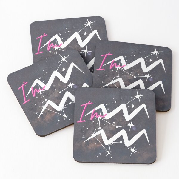 Item preview, Aquarius Zodiac Sign Essential Dark Background designed and sold by elearah1.