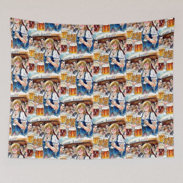 Item preview, Girl with craft beer, oktoberfest, beer designed and sold by TirrellColister.