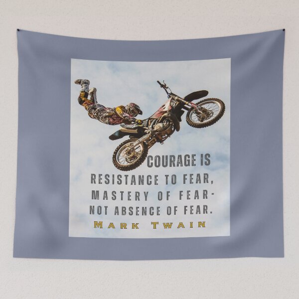 Item preview, Mark Twain portrait and quote: Courage is resistance to fear... designed and sold by artbleed.