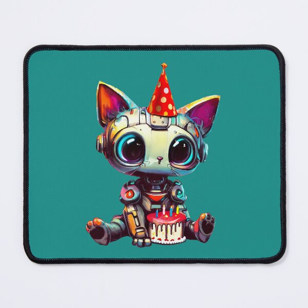 Item preview, Robo-Cat Birthday! designed and sold by kukamatsu.