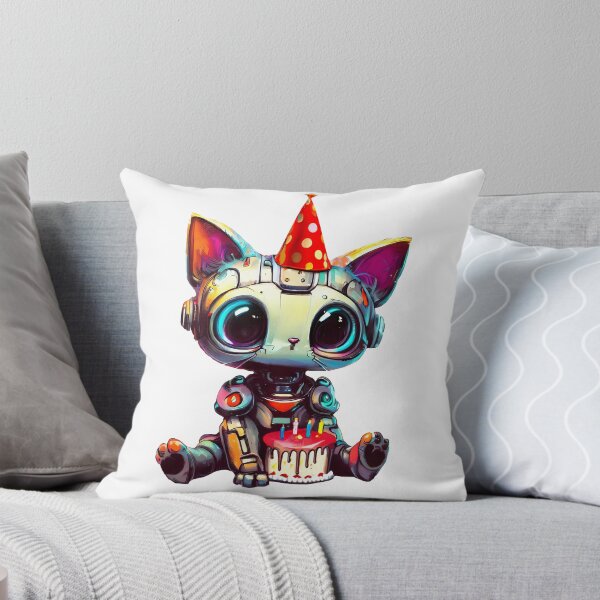 Item preview, Robo-Cat Birthday! designed and sold by kukamatsu.