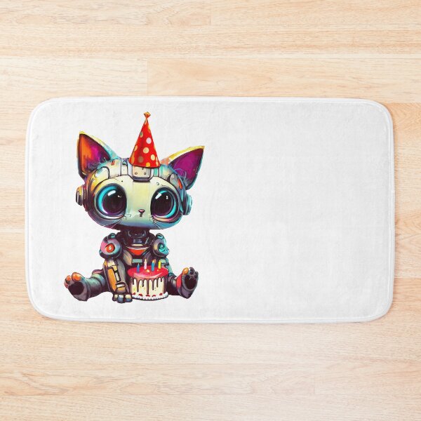 Item preview, Robo-Cat Birthday! designed and sold by kukamatsu.