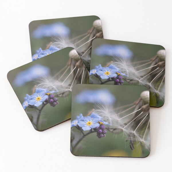 Item preview, Forget-Me Not being hugged by a dying Dandelion designed and sold by Susan Reilly.