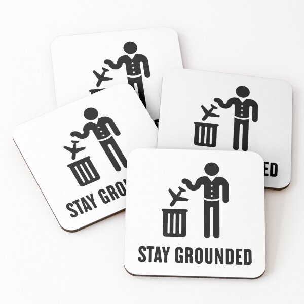 Item preview, Stay Grounded - Avoid Flights / No Air Travel! (Black) designed and sold by MrFaulbaum.