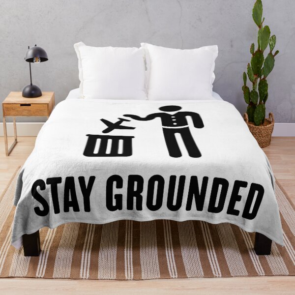 Item preview, Stay Grounded - Avoid Flights / No Air Travel! (Black) designed and sold by MrFaulbaum.