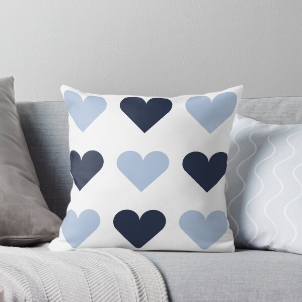 Item preview, Large NAVY BLUE, ALICE BLUE & WHITE LOVE HEARTS designed and sold by RachelMacht.