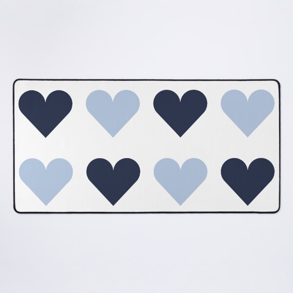 Item preview, Large NAVY BLUE, ALICE BLUE & WHITE LOVE HEARTS designed and sold by RachelMacht.