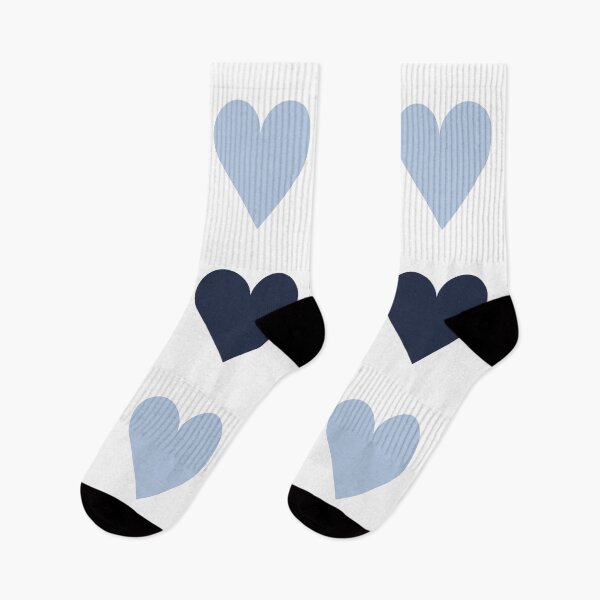 Item preview, Large NAVY BLUE, ALICE BLUE & WHITE LOVE HEARTS designed and sold by RachelMacht.