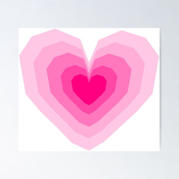 Neon Pink Heart Poster