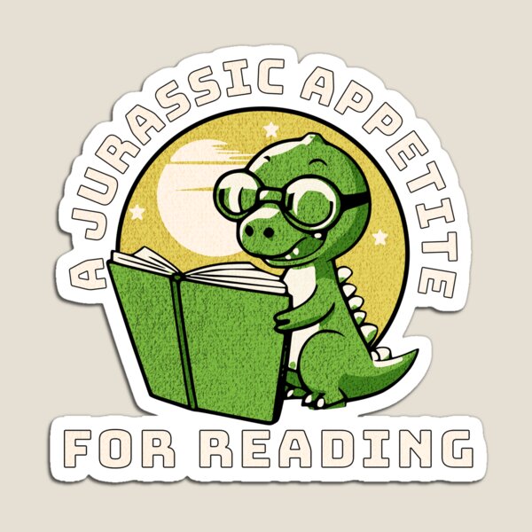 Item preview, dinosaur book | A Jurassic appetite for reading | Vintage Style designed and sold by Tee-Craftify.