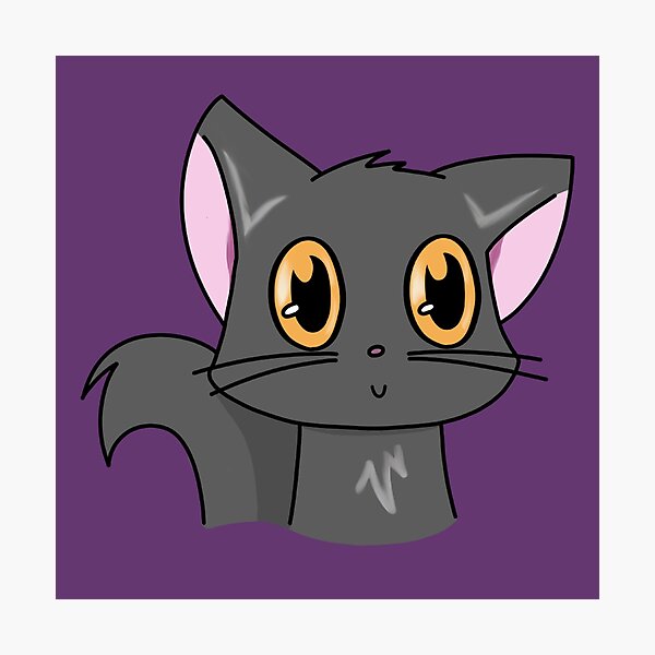 Item preview, Cute Grey Cat With Orange Eyes designed and sold by CheesyPetDesign.