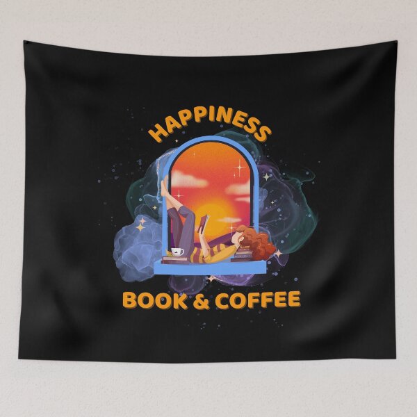 Item preview, Happiness - Book & Coffee | Book lover,  designed and sold by Galskap.