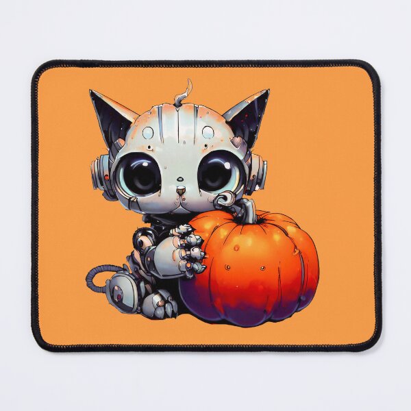 Item preview, Robo-Cat With A Pumpkin! designed and sold by kukamatsu.