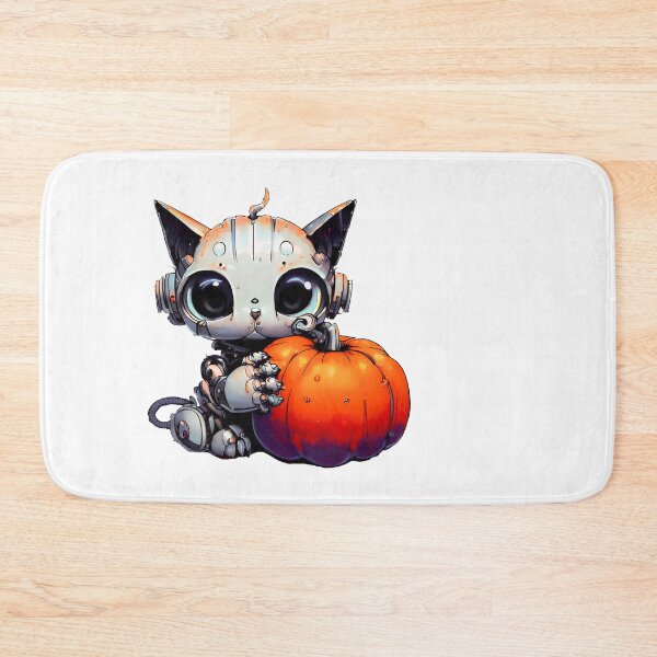 Item preview, Robo-Cat With A Pumpkin! designed and sold by kukamatsu.