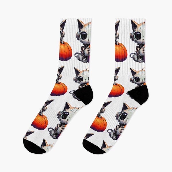 Item preview, Robo-Cat With A Pumpkin! designed and sold by kukamatsu.