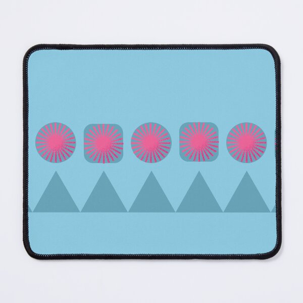 Item preview, Blue pink geometrical pattern designed and sold by PrintArtVibez.