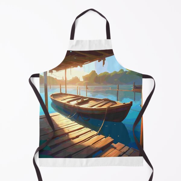 Item preview, boat on dock 2023 tileartwork designed and sold by tileartwork.