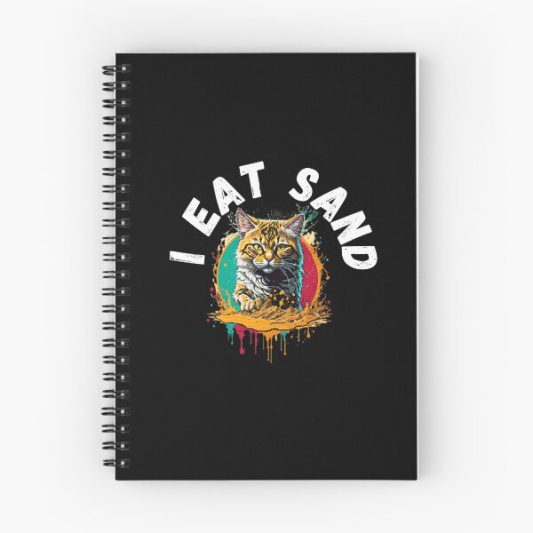 Item preview, I Eat Sand Cute Cat eating sand Teal Green designed and sold by IHeartArts.