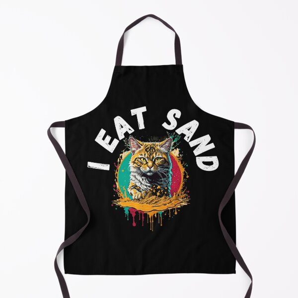 Item preview, I Eat Sand Cute Cat eating sand Teal Green designed and sold by IHeartArts.