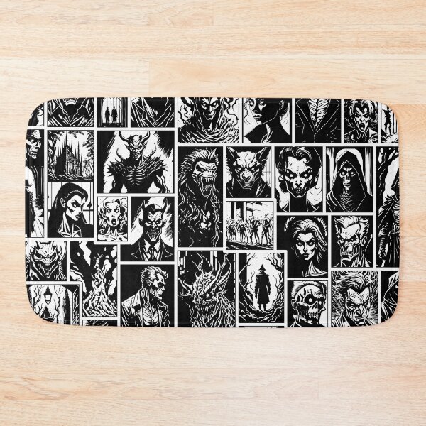 Item preview, Pulp Horror Comics Gothic Vintage Retro Halloween Pattern designed and sold by GrandeDuc.