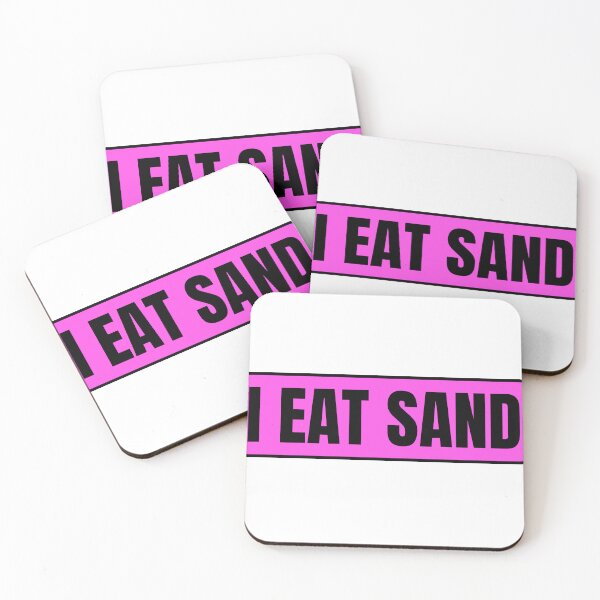 Item preview, I Eat Sand Pink Black designed and sold by IHeartArts.