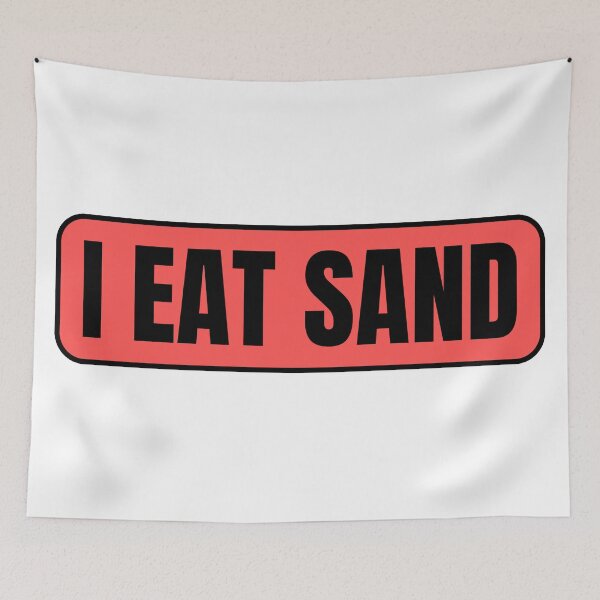 Item preview, I Eat Sand Red Black designed and sold by IHeartArts.