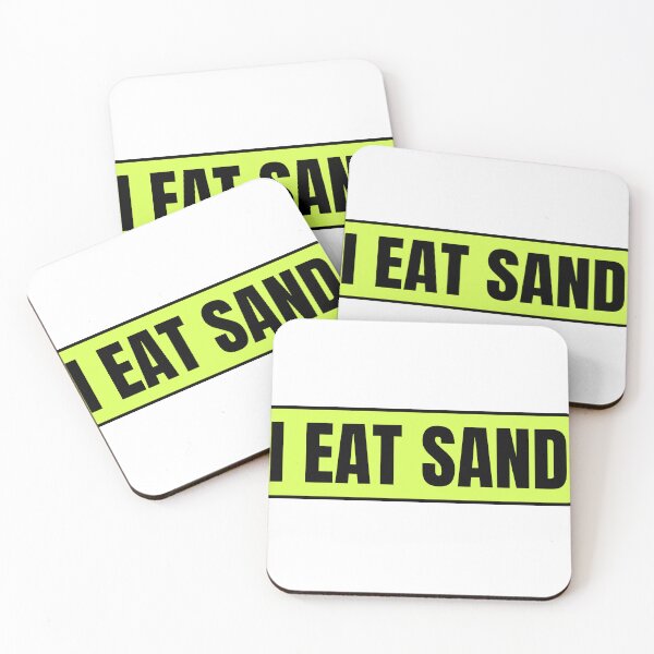 Item preview, I Eat Sand Neon Green Yellow Black designed and sold by IHeartArts.