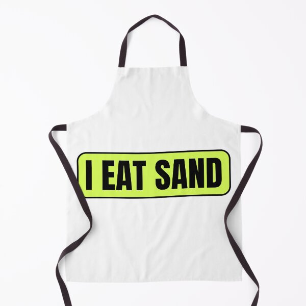 Item preview, I Eat Sand Neon Green Yellow Black designed and sold by IHeartArts.
