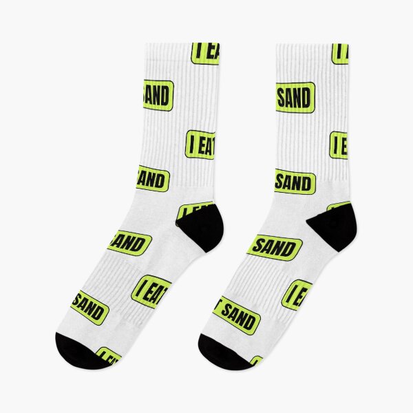 Item preview, I Eat Sand Neon Green Yellow Black designed and sold by IHeartArts.