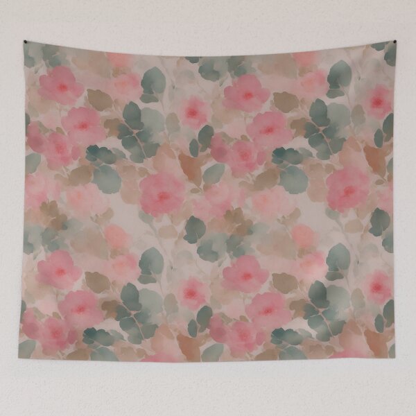 Item preview, Tropical blossom flower plants seamless art illustration  designed and sold by gmm2000.