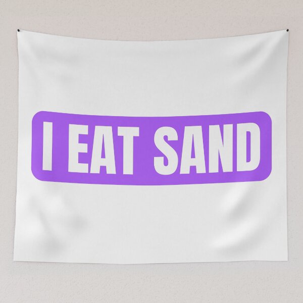 Item preview,  I Eat Sand Purple White designed and sold by IHeartArts.