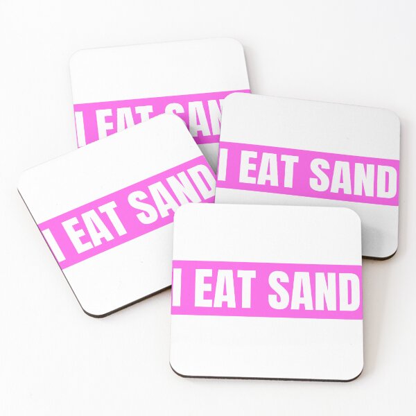 Item preview, I Eat Sand Pink White designed and sold by IHeartArts.
