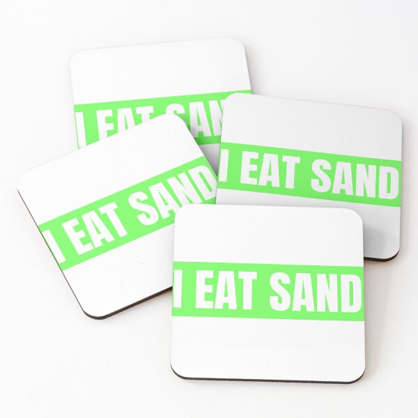 Item preview, I Eat Sand Neon Green White designed and sold by IHeartArts.