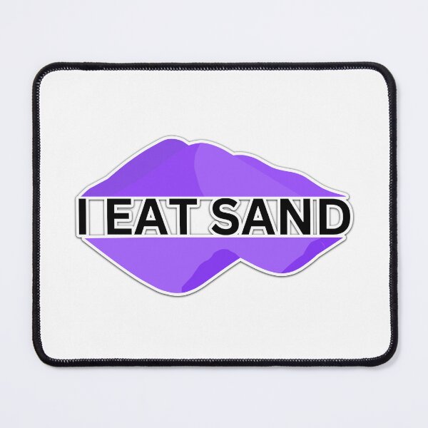 Item preview, I Eat Sand Beach Quote Meme Purple Black designed and sold by IHeartArts.