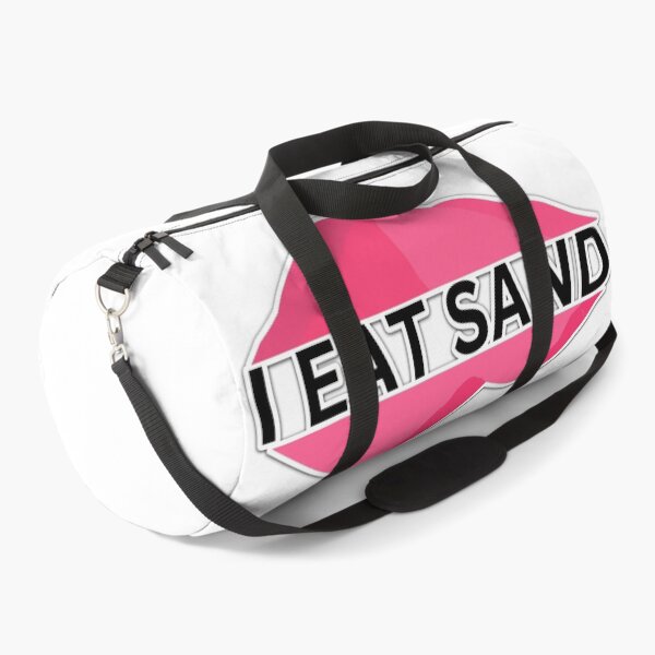 Item preview, I Eat Sand Beach Quote Meme Pink Black designed and sold by IHeartArts.