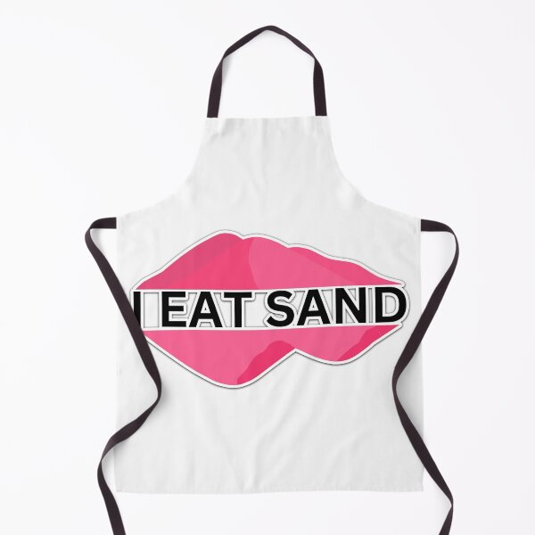 Item preview, I Eat Sand Beach Quote Meme Pink Black designed and sold by IHeartArts.