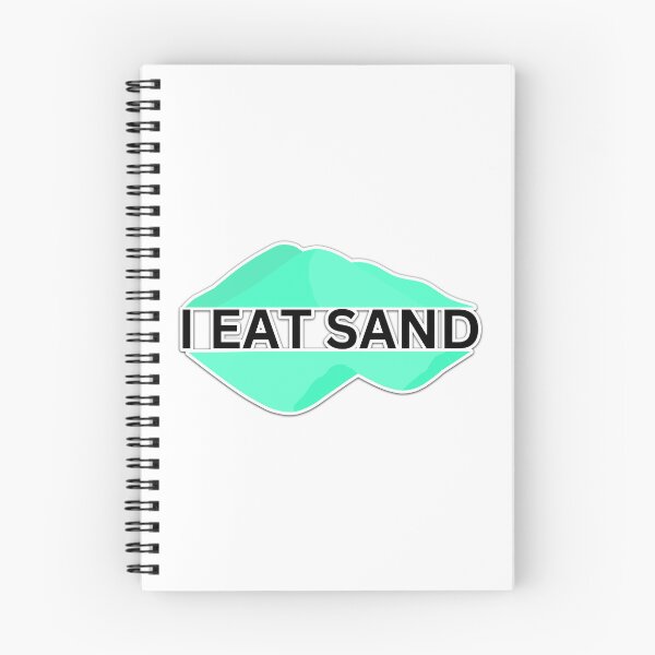 Item preview, I Eat Sand Beach Quote Meme Teal Black designed and sold by IHeartArts.