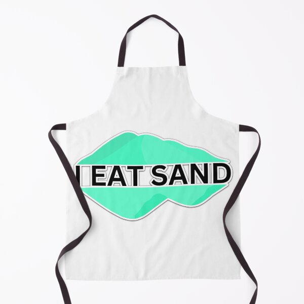 Item preview, I Eat Sand Beach Quote Meme Teal Black designed and sold by IHeartArts.